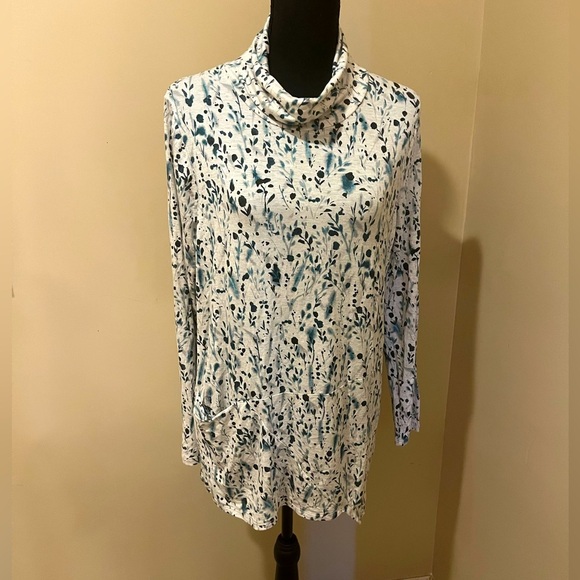 Pure Jill Botanical Lux Tencel Funnel-neck Tunic, size M - Picture 1 of 5